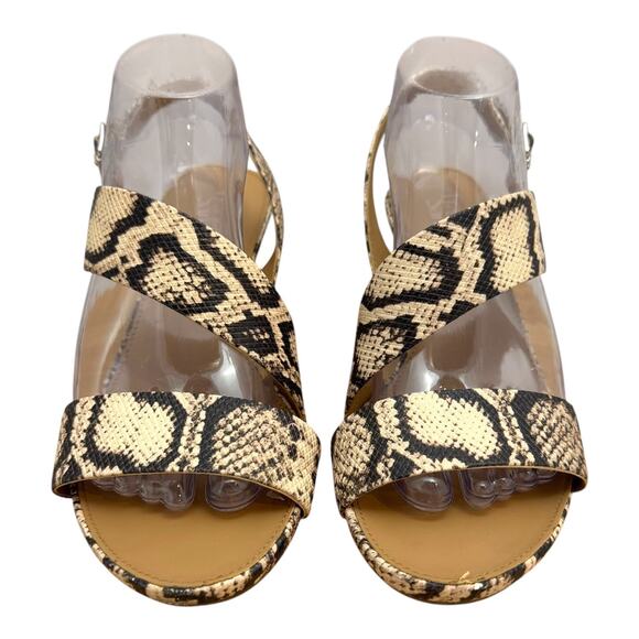 Franco Sarto Danila2 Wedge Sandals Reptile Snakeskin 9.5 - Picture 7 of 13